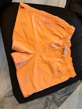 Boys Orange Elastic-Waist Casual Shorts